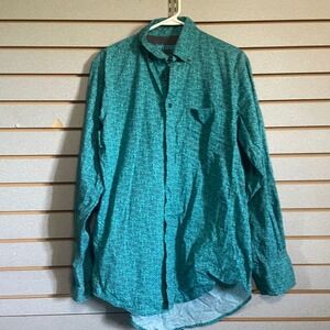 Wrangler 20X Competition Paisley Print Long Sleeve Button Up Shirt Medium. Mens